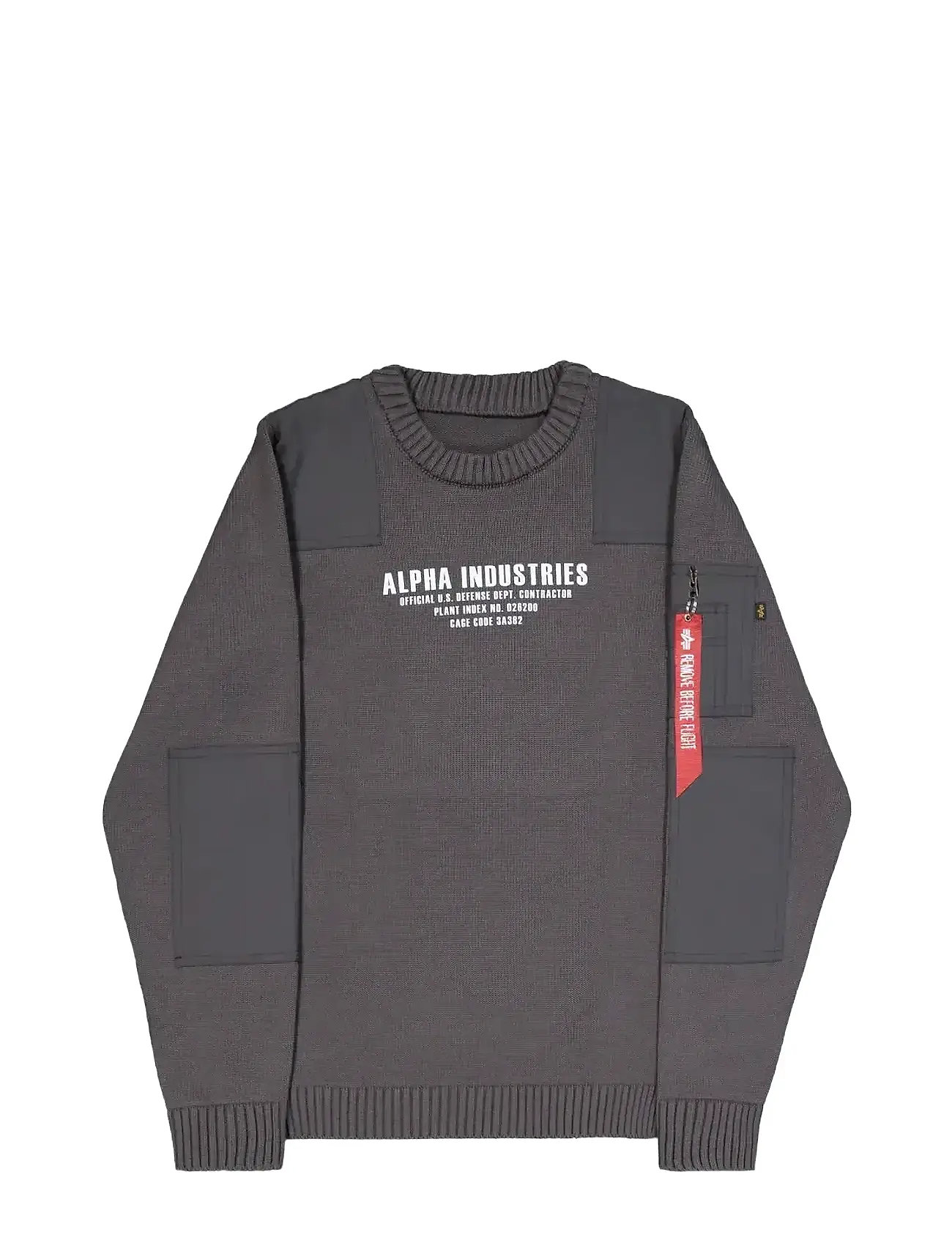 ALPHA INDUSTRIES Military Knit Pullover Grau - L - Herren