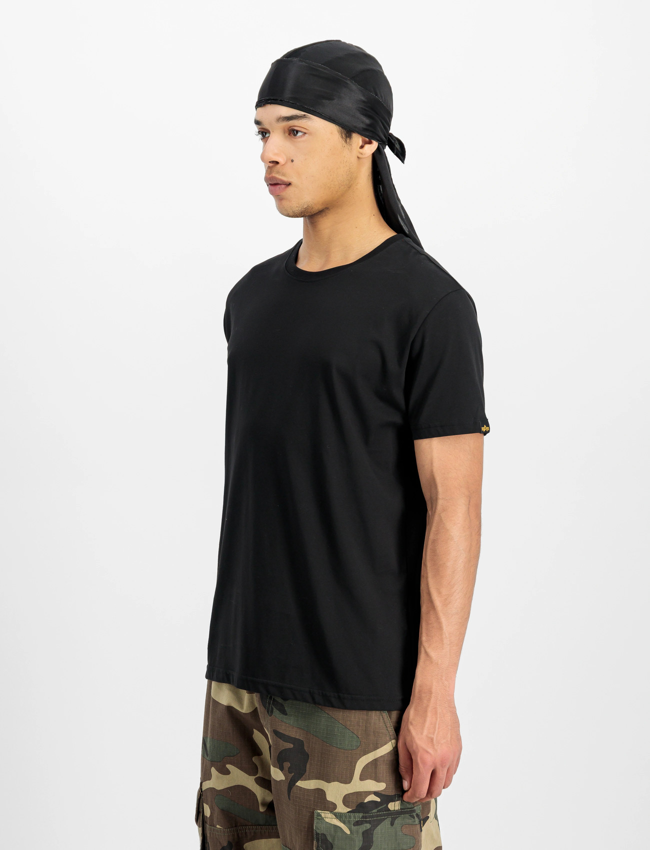 Alpha Industries Camo Label Backprint T-Shirt, L, Black, T-Shirts > Kortærmede, Herre