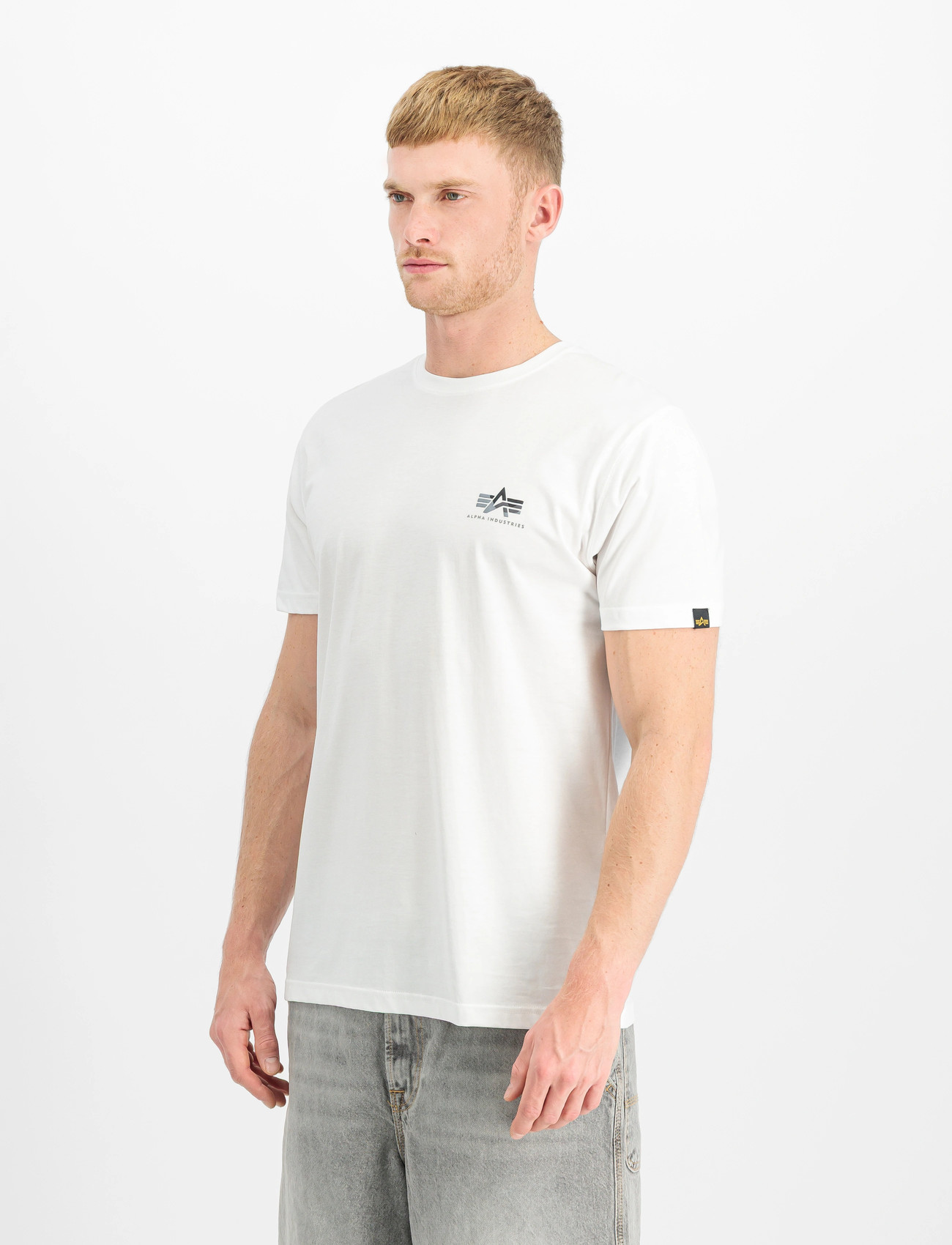 Alpha Industries Camo Print T-Shirt, XXL, White, T-Shirts > Kortærmede, Herre