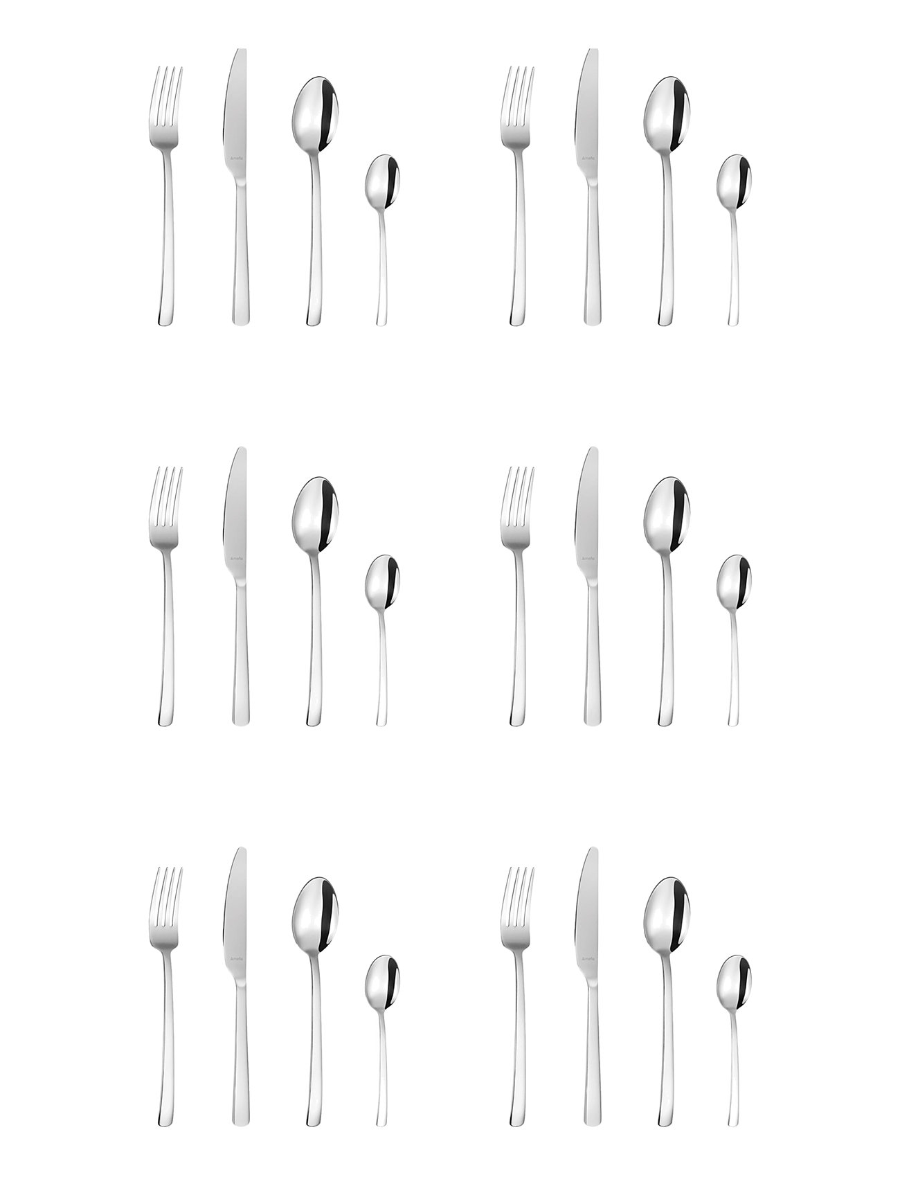 AMEFA Pontis Cutleryset 24-Psc Silber - One Size - Unisex