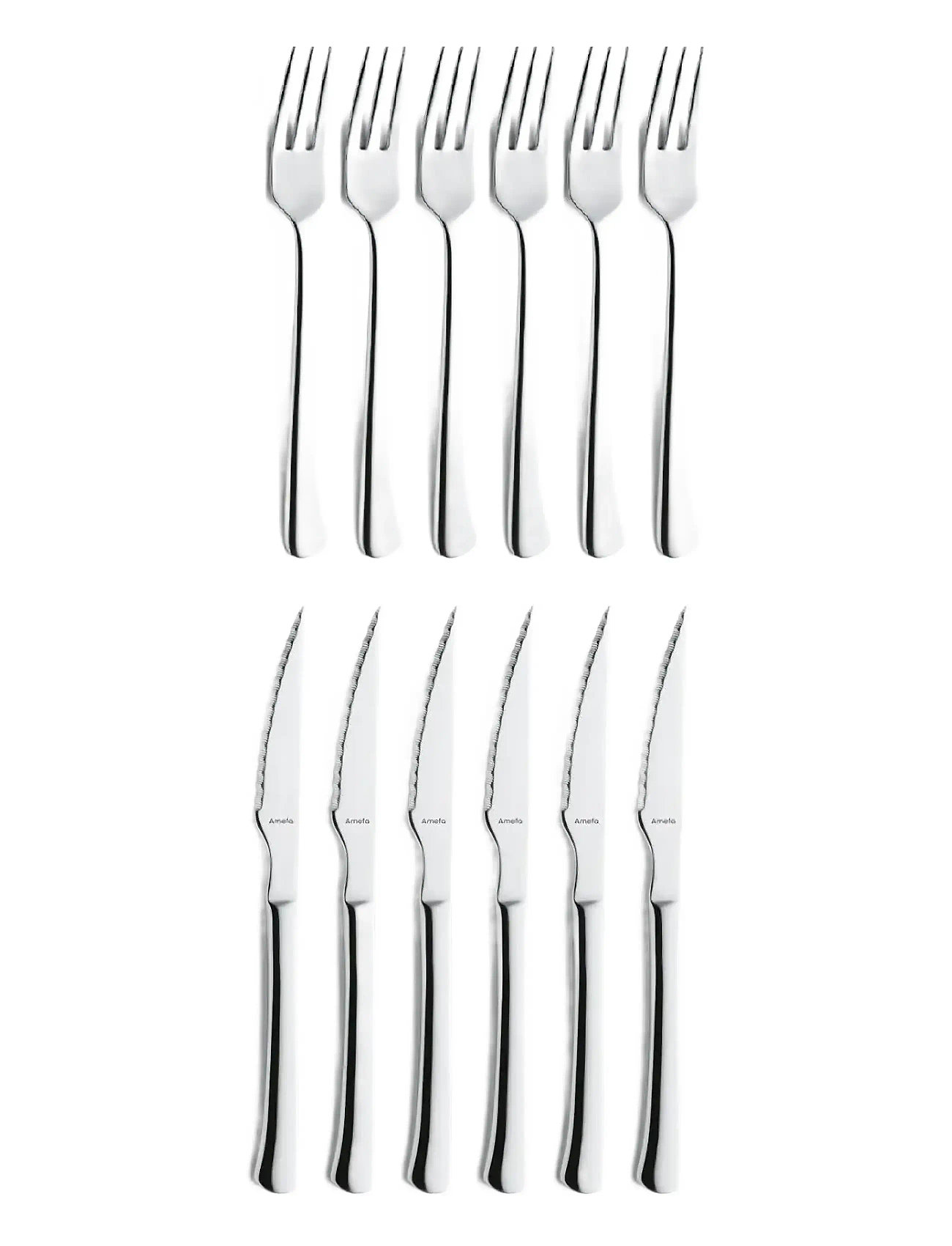 AMEFA Chuletero Steak Cutlery 12-P Silber - One Size - Unisex