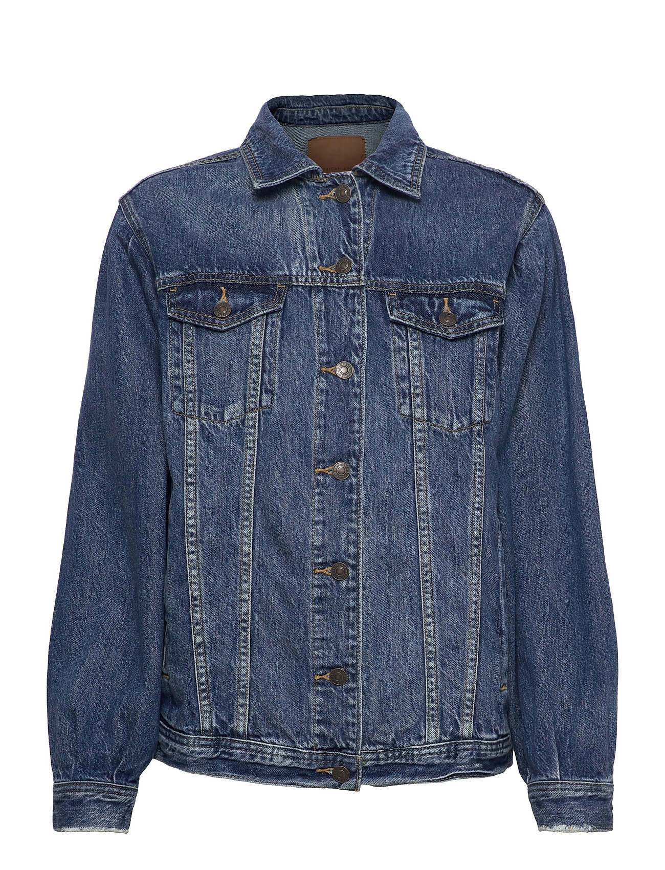 Ae fur lined deals boyfriend denim jacket