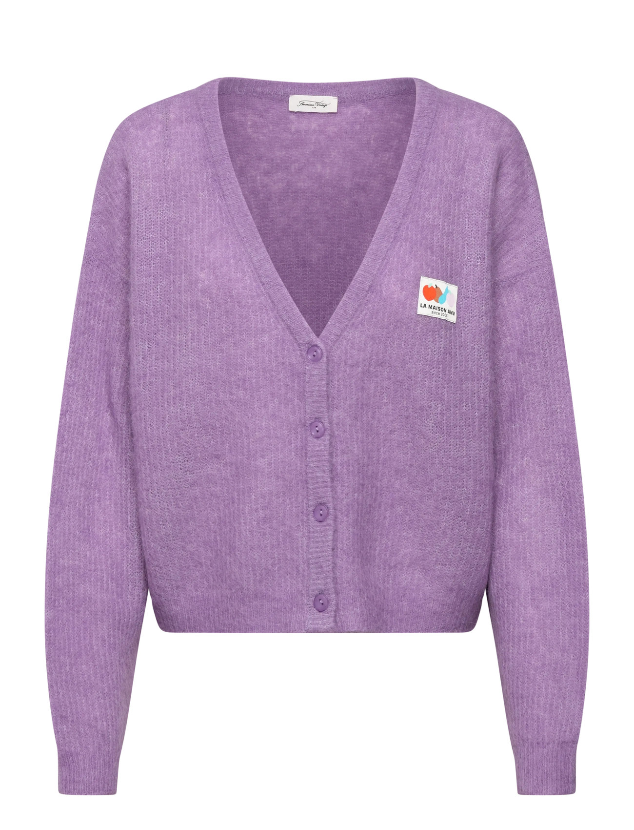 American Vintage Nenybay, M, Purple, Strik > Cardigans, Dame