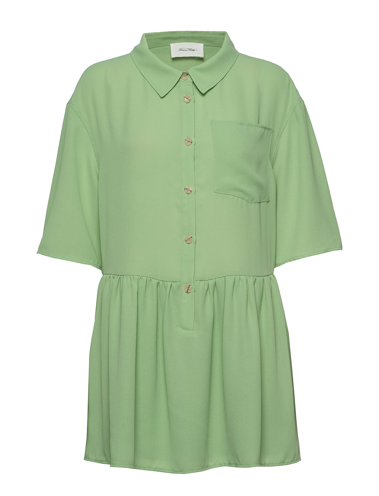 American Vintage kjoler – Nolan Kort Kjole Grøn American Vintage til dame i Beige -
