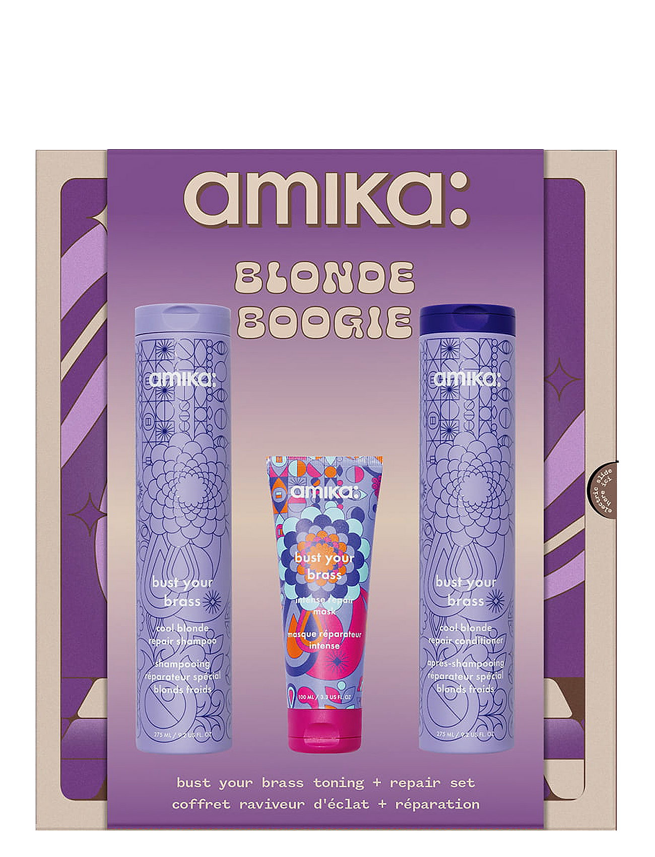 Blonde Boogie Kit Beauty Women Hair Care Silver Shampoo Nude AMIKA