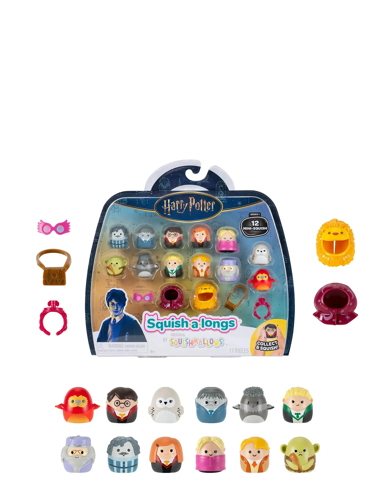 AMO Squish-A-Longs 2,5 cm Harry Potter 12 Pack, One Size, Multi/patterned, Legesæt Og Actionfigurer > Legesæt, Børn