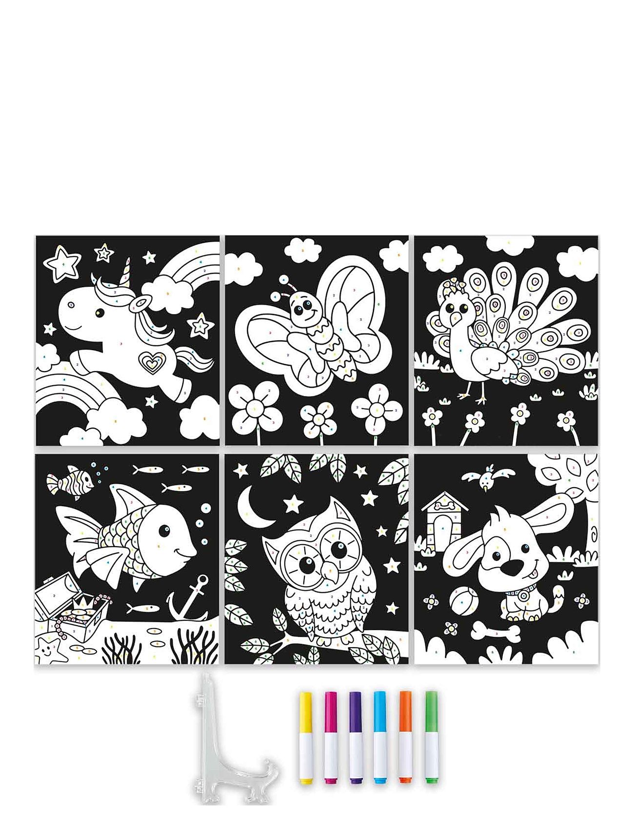 Out Of The Box Colour By Numbers Toys Creativity Drawing & Crafts Drawing Coloring & Craft Books Multi/patterned AMO