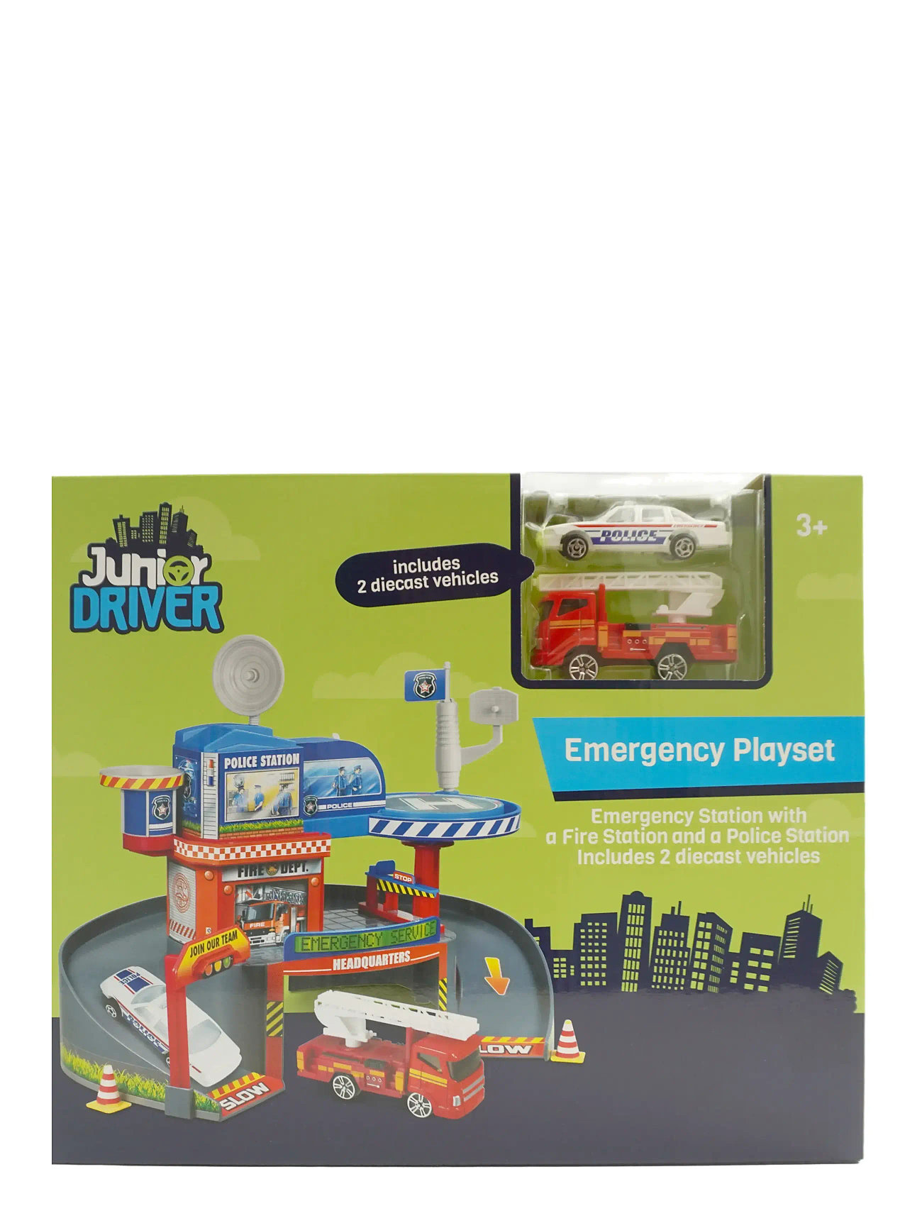 AMO Junior Driver Emergency Playset, One Size, Multi/patterned, Legetøjsbiler Og -Køretøjer > Garager Til Køretøjer, Børn