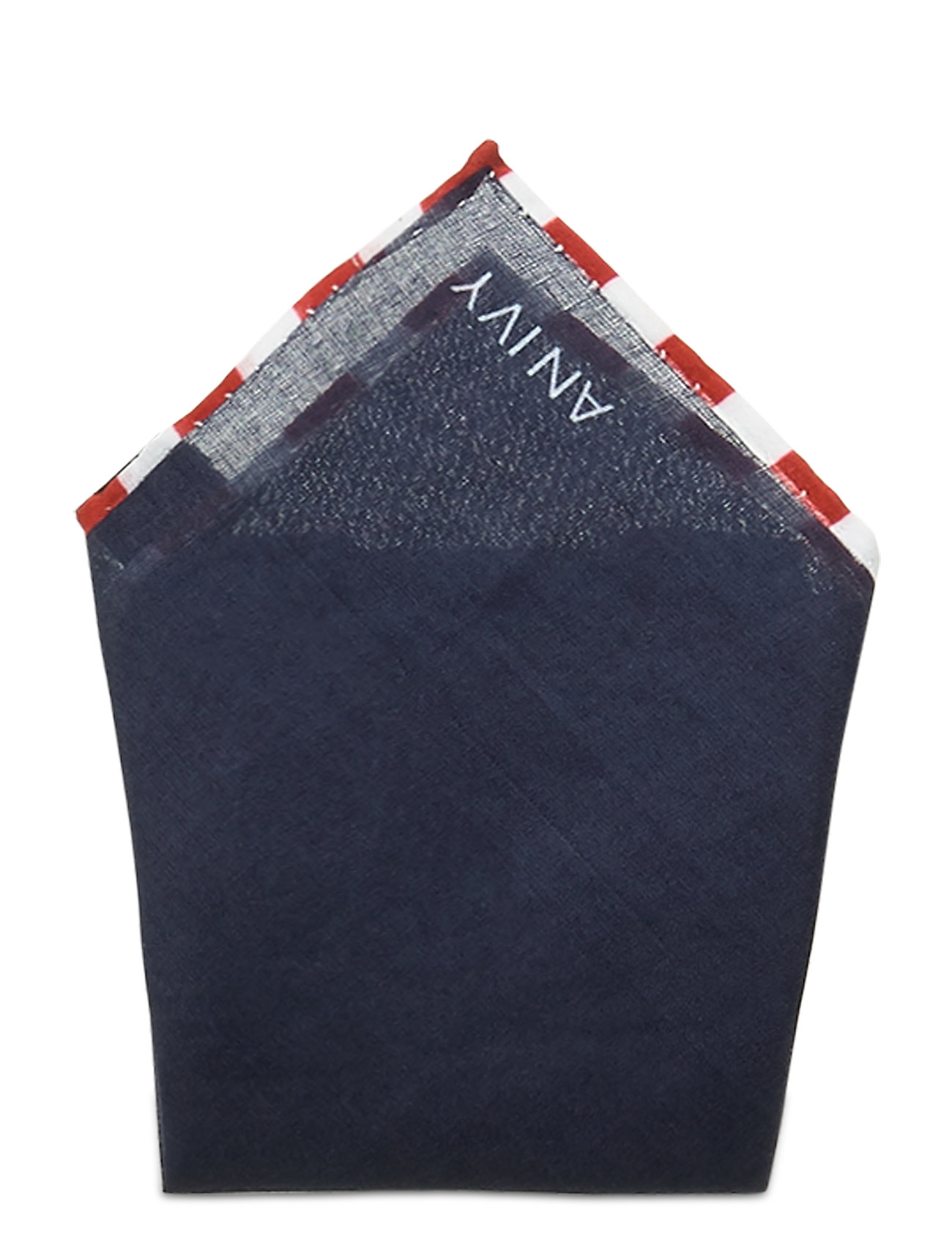 AN IVY Tricolore Borders Navy, One Size, Blue, Tilbehør > Lommeklude, Herre