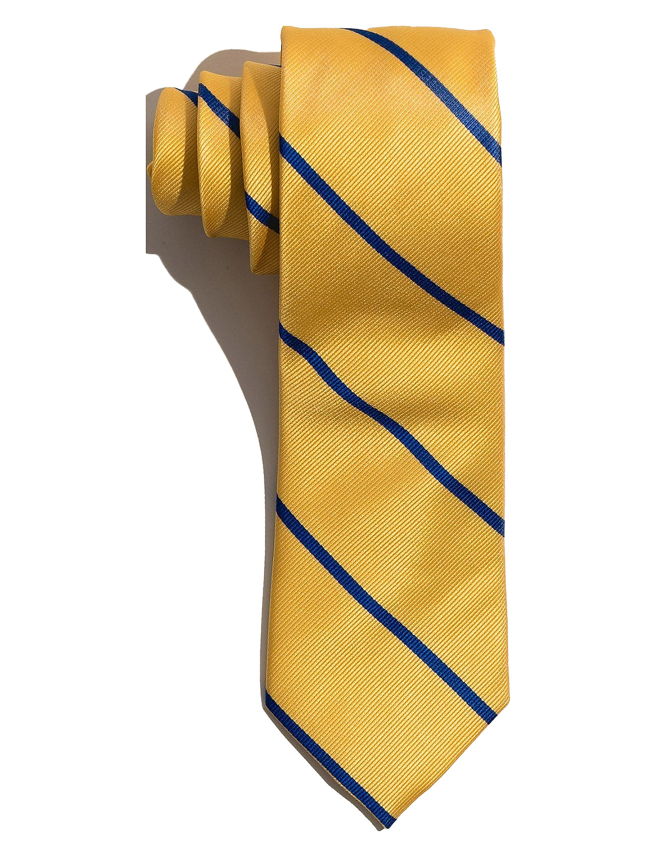 Yellow Blue Single Stripes Silk Tie Yellow AN IVY