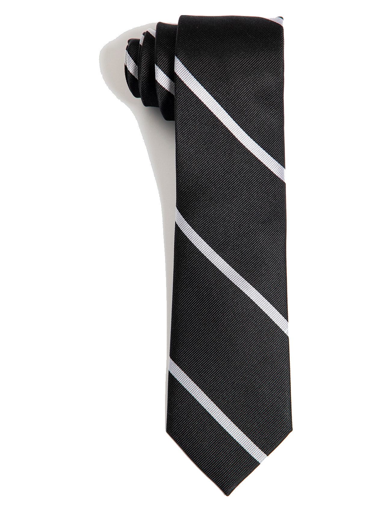 AN IVY Black White League Silk Tie, One Size, Black, Tilbehør > Slips, Herre