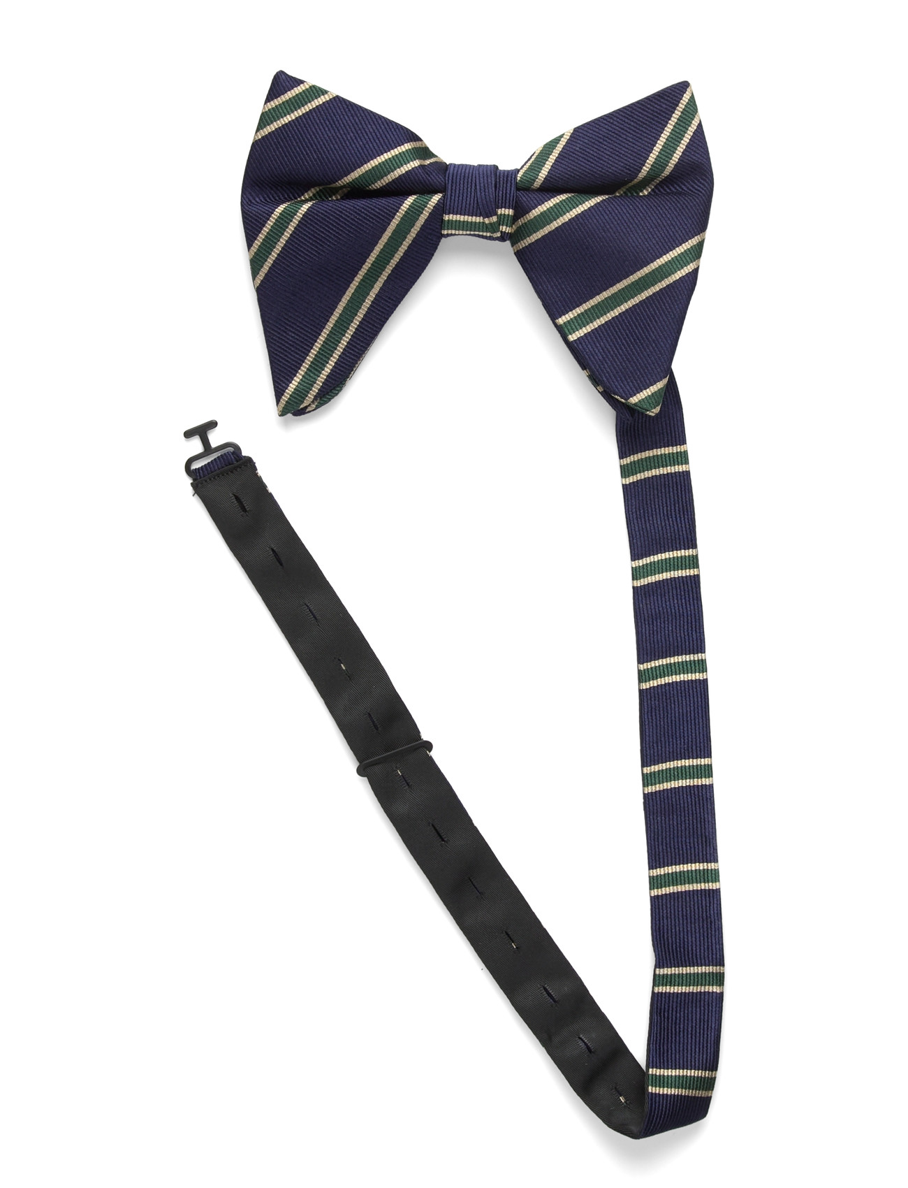 AN IVY Striped Oversized Bow Tie, One Size, Navy, Tilbehør > Sløjfer, Herre