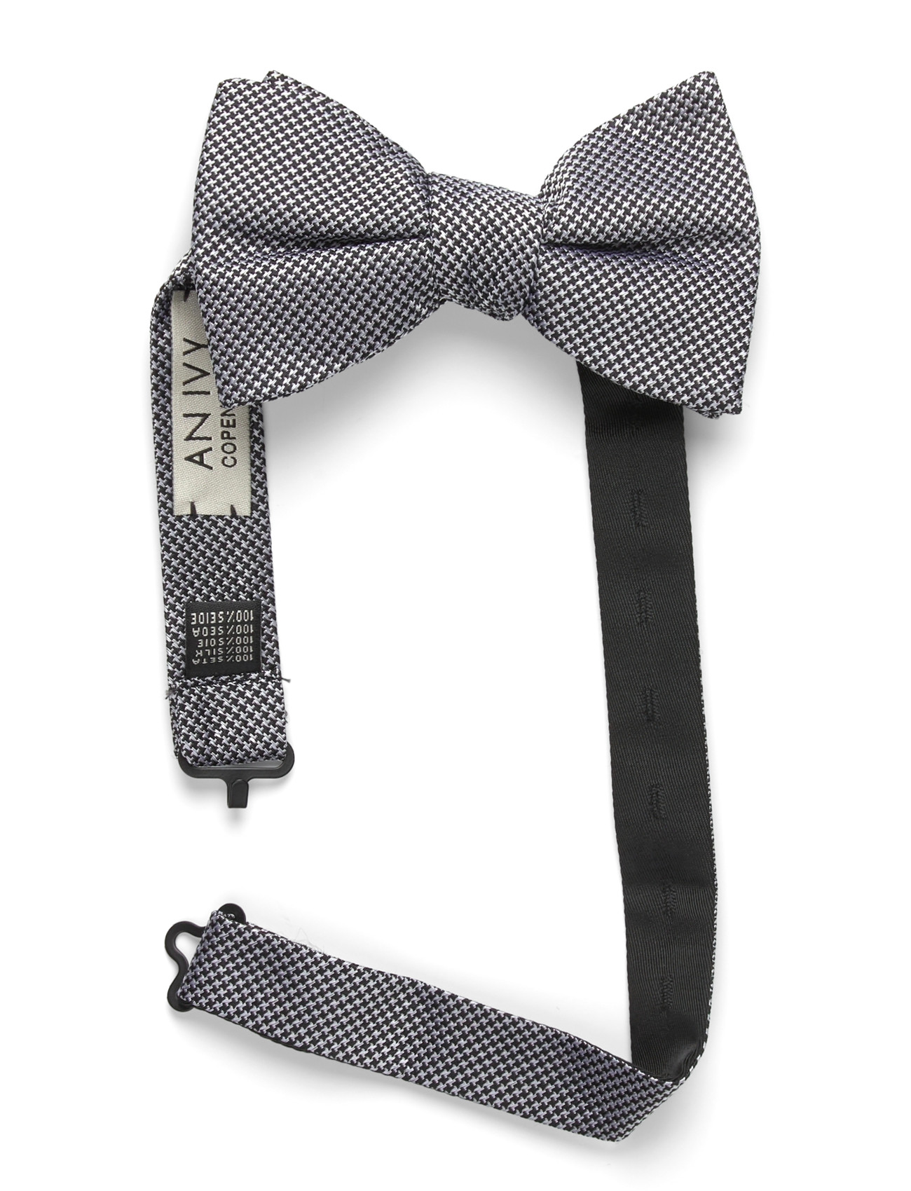 AN IVY The Chequered Bow Tie, One Size, Black, Tilbehør > Sløjfer, Herre