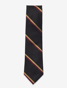 Black Yellow Red Cornell  Silk Tie - slips - black/yellow/red