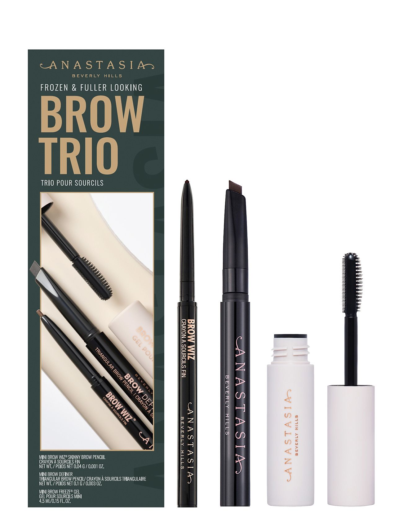 Frozen & Fuller Looking Brow Trio - Medium Brown Makeupsæt Makeup Brown Anastasia Beverly Hills