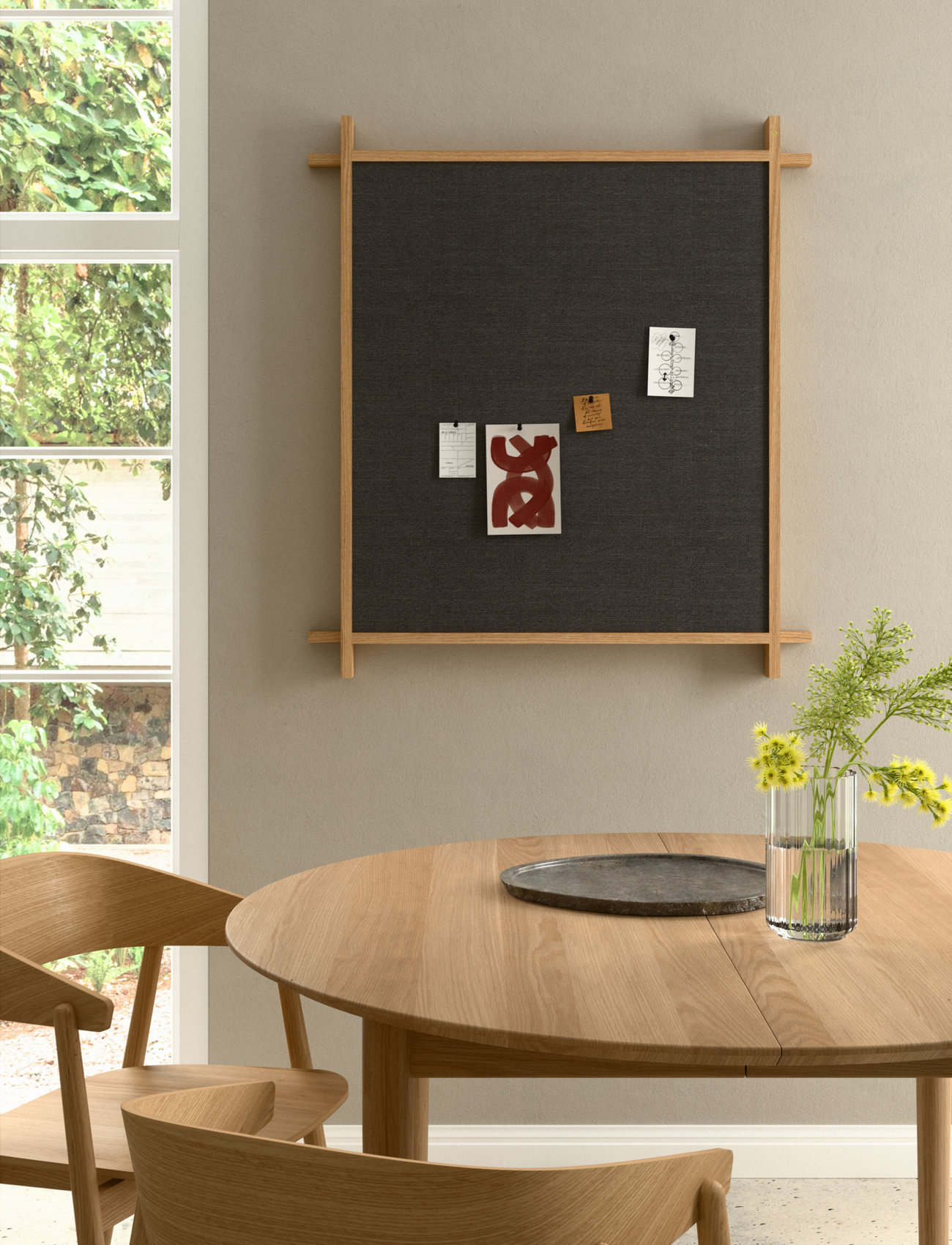 Andersen Furniture Collect Pinboard, 104X94X6 cm, Grey, Dekorativt Tilbehør-Detaljer > Vægdekoration, Unisex