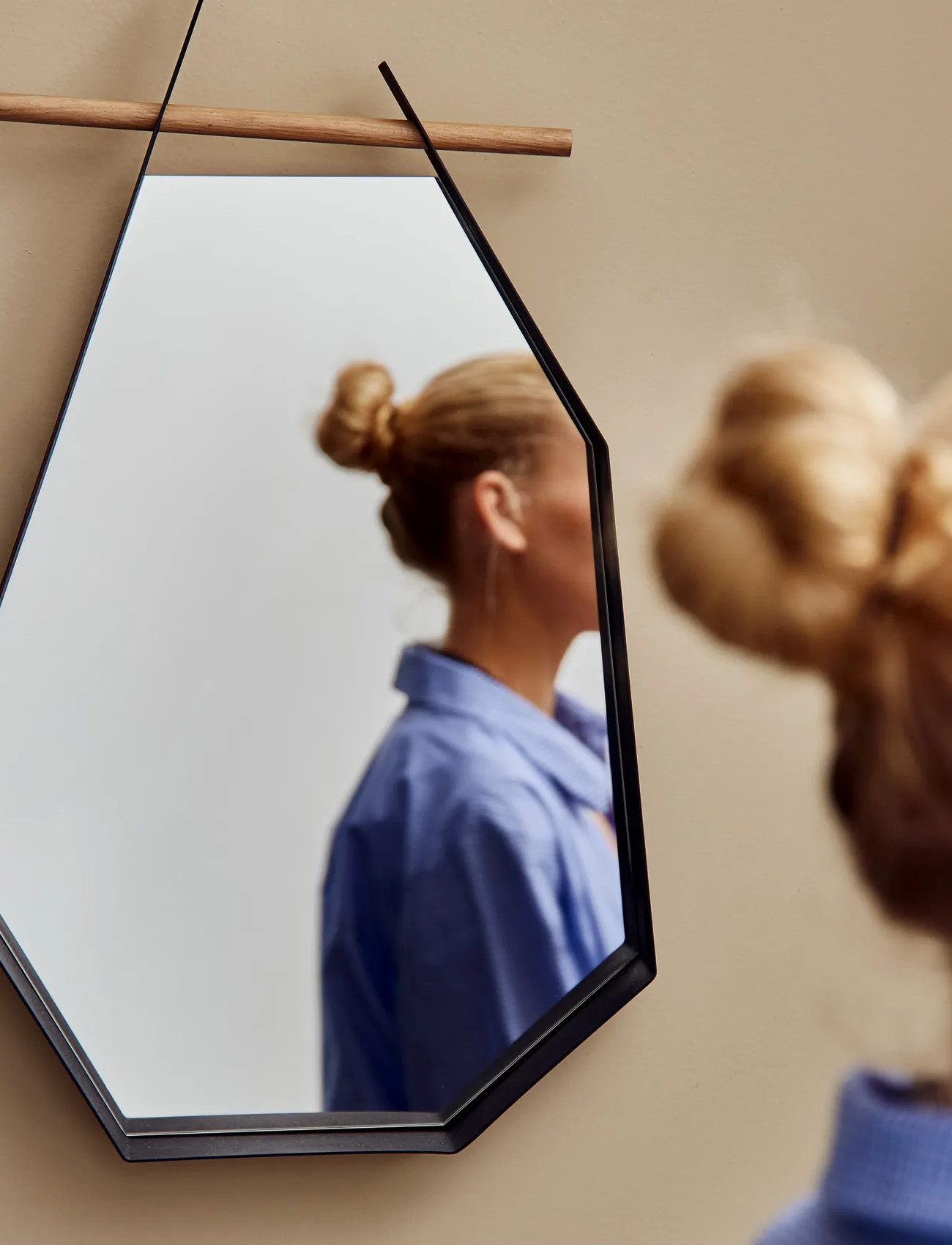 Andersen Furniture Edge Mirror, One Size, Black, Spejle > Vægspejle, Unisex