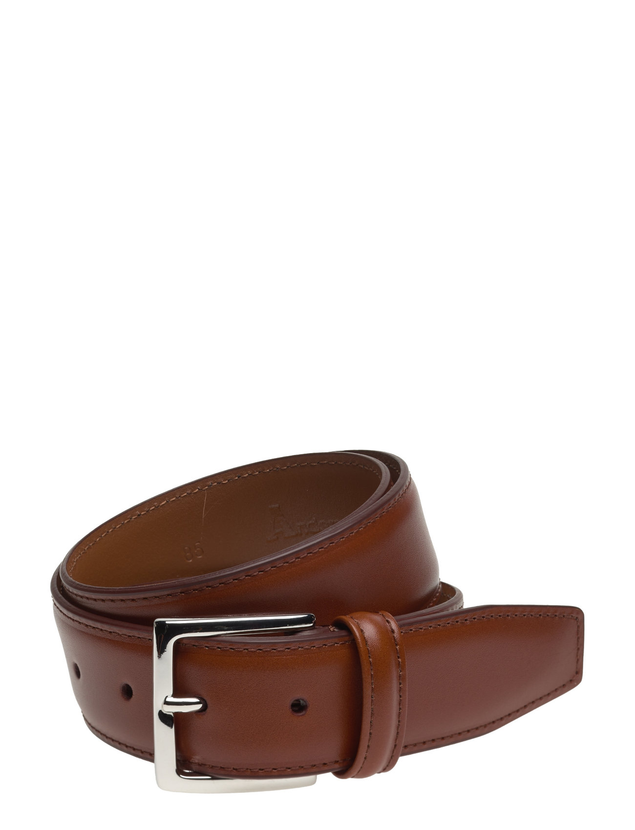 Anderson's Classic Tan Stitched Belt, 105, Brown, Bælter > Klassiske Bælter, Herre
