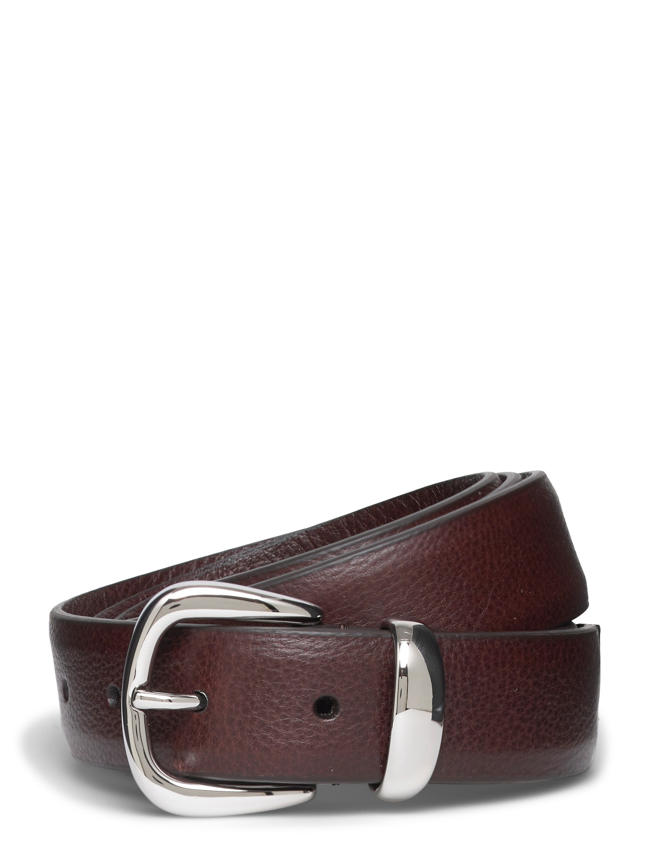 Anderson's Leather Belt Brown - 3 cm, 110, Silver, Bælter > Klassiske Bælter, Herre