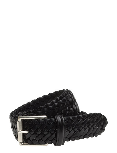 Anderson's Classic Black Woven Leather Belt - Braided belts - Boozt.com