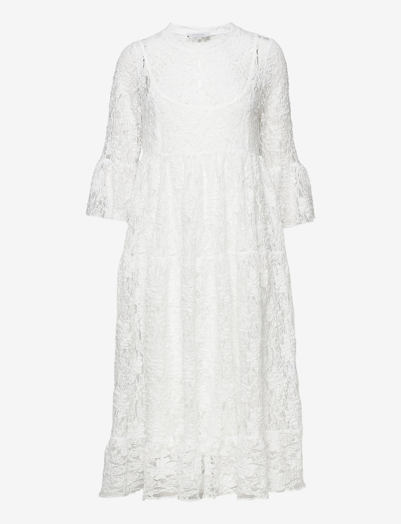 Andiata - Ember Dress - sukienki koronkowe - white - 1