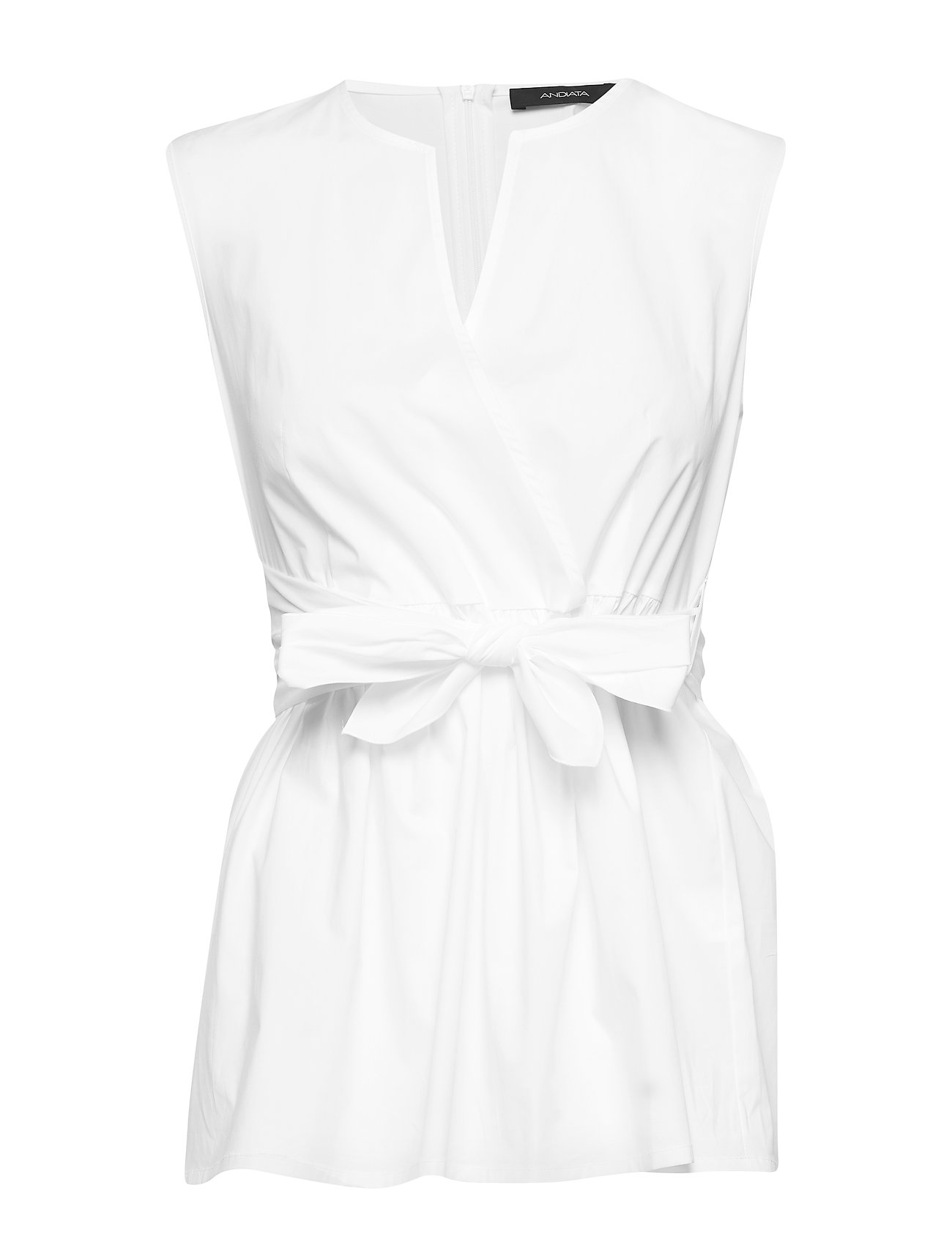 Cheska 2 Top Blouse Mouwloos Wit Andiata andiata kopen in de aanbieding