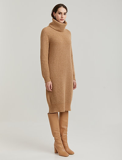 tan knit dress