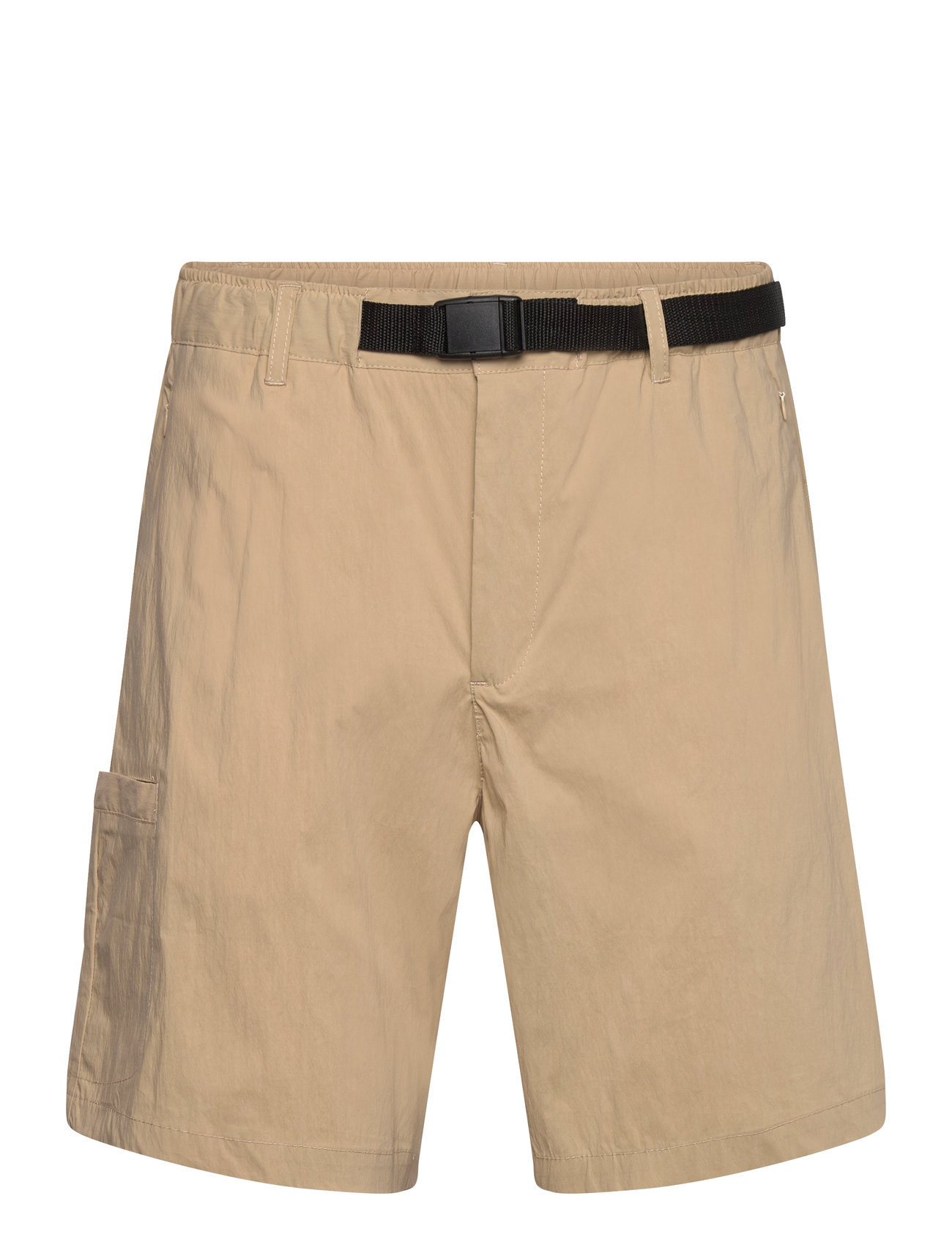 ANERKJENDT Akjan Tec Grosgrain Gürtel Shorts Beige - S - Herren