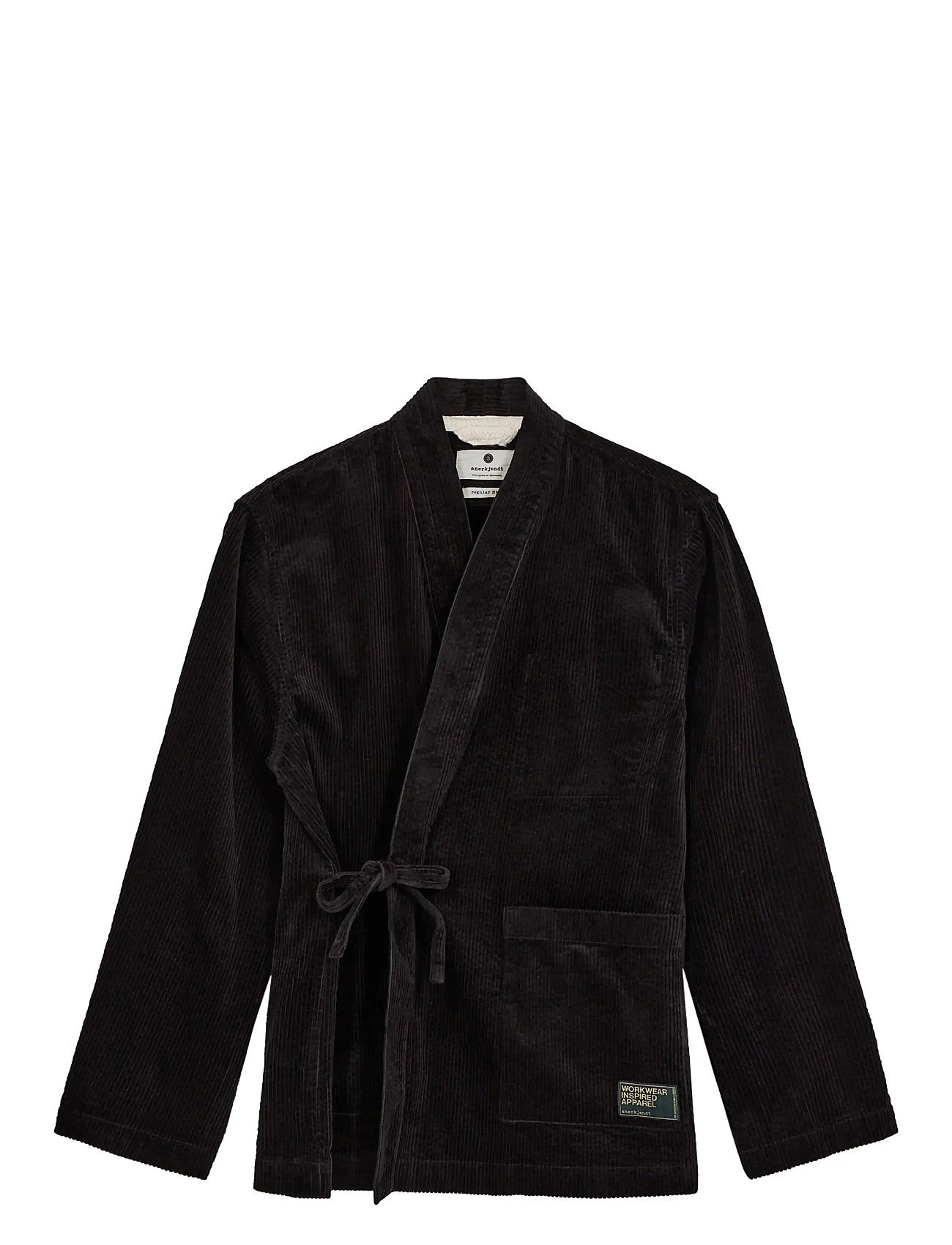 Anerkjendt Akjesper Cord Kimono, L, Black, Overdele > Overtrøjer, Herre
