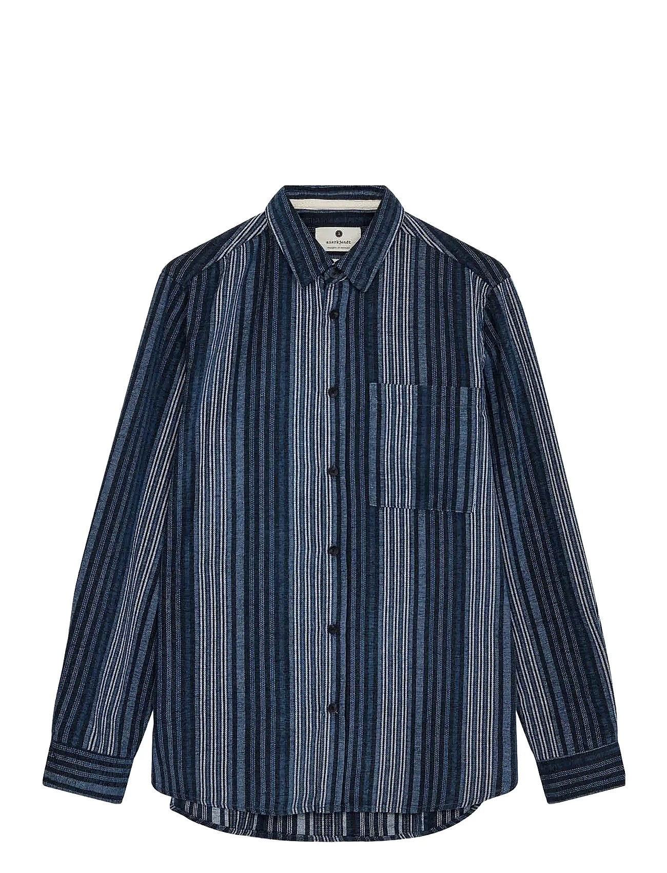 ANERKJENDT Akleif Brushed Stripe Navy - L - Herren