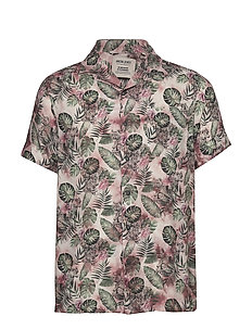 Under 400kr | Kortermede skjorter | Stort utvalg av de Resort Viscose Print Shirt Ss (Rose) (274.45 kr