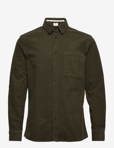 AKLOUIS STRUCTURE CORD SHIRT - chemises basiques - dark olive