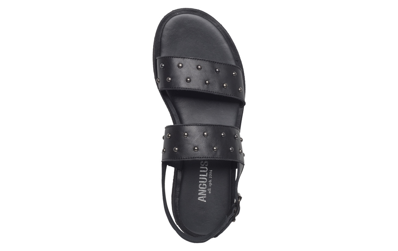 P 1604 Toe Prince Semelle Angulus joca L Flat Op Supérieure Black Extérieure Open Doublure Cuir 100 Intérieure Sandals C Empeigne qXXawZtT