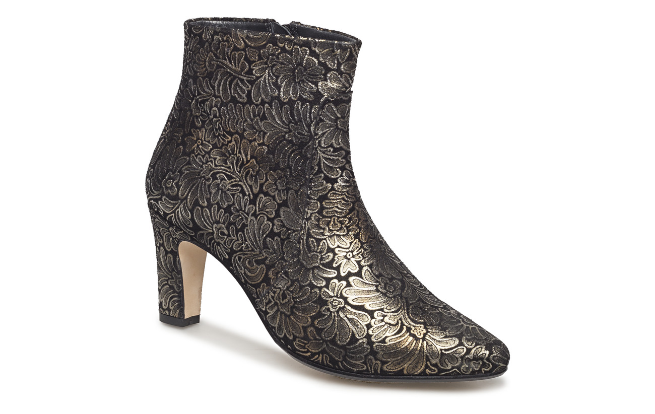 Zippe2190 Heel FlowerAngulus BootieBlock Gold With uOkXiZPT