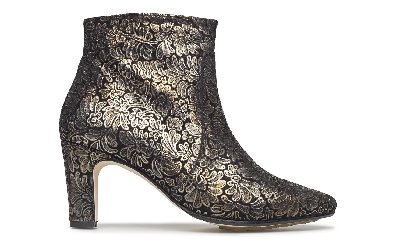Zippe2190 Heel FlowerAngulus BootieBlock Gold With uOkXiZPT