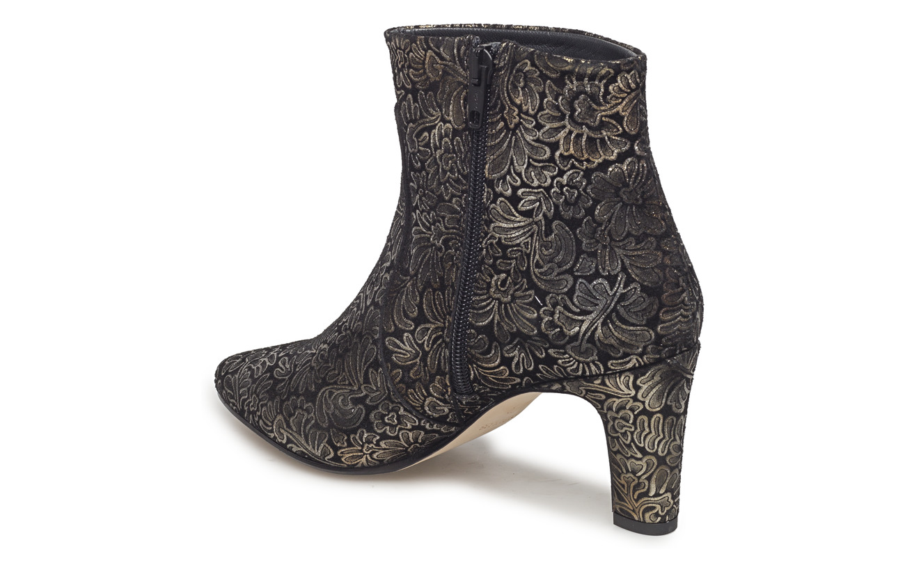 Zippe2190 Heel FlowerAngulus BootieBlock Gold With uOkXiZPT