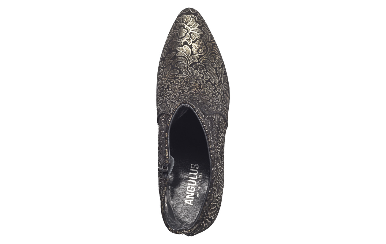Zippe2190 Heel FlowerAngulus BootieBlock Gold With uOkXiZPT