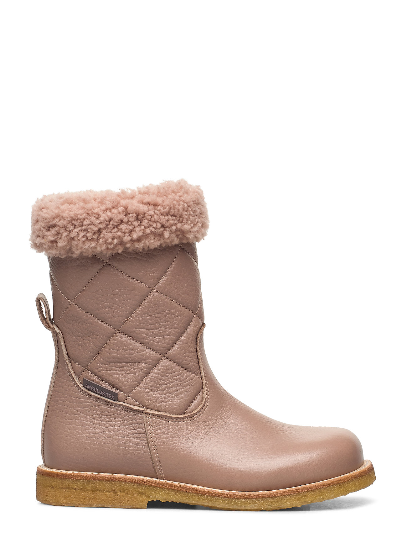 – Boots Flat With Zipper Vinterstøvler Pull On Beige ANGULUS til børn i 1538/1538/2029 MAUVE/M/LAVENDE - Pashion.dk