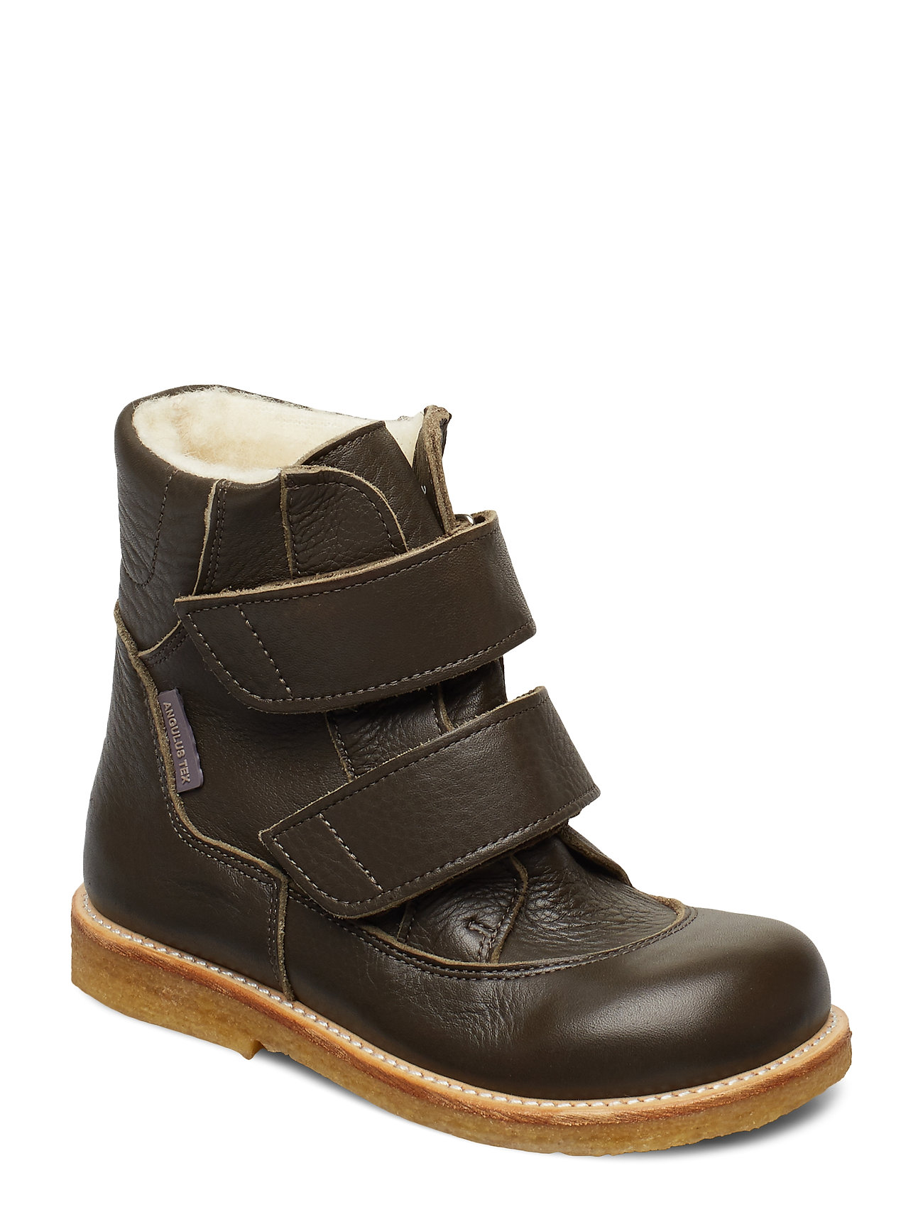 Boots - Flat - With Velcro Talvikengät Tarroilla Ruskea ANGULUS