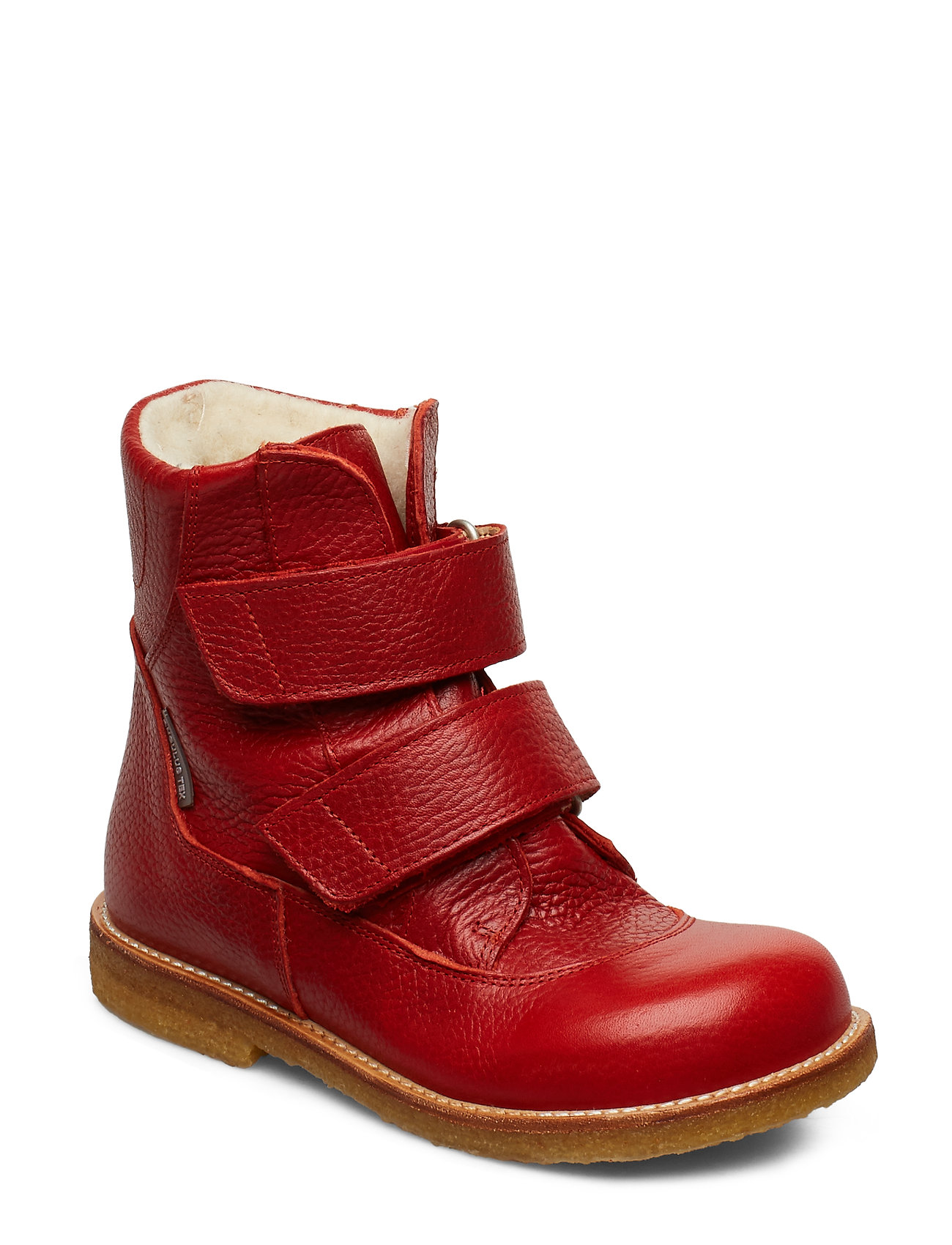 Boots - Flat - With Velcro Talvikengät Tarroilla Punainen ANGULUS