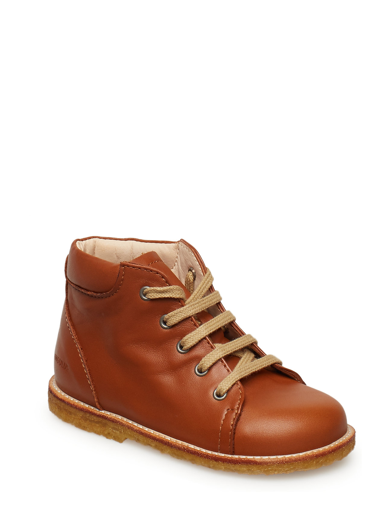 Boots Flat With Laces Halfhoge Schoen Laars Bruin Angulus angulus kopen in de aanbieding