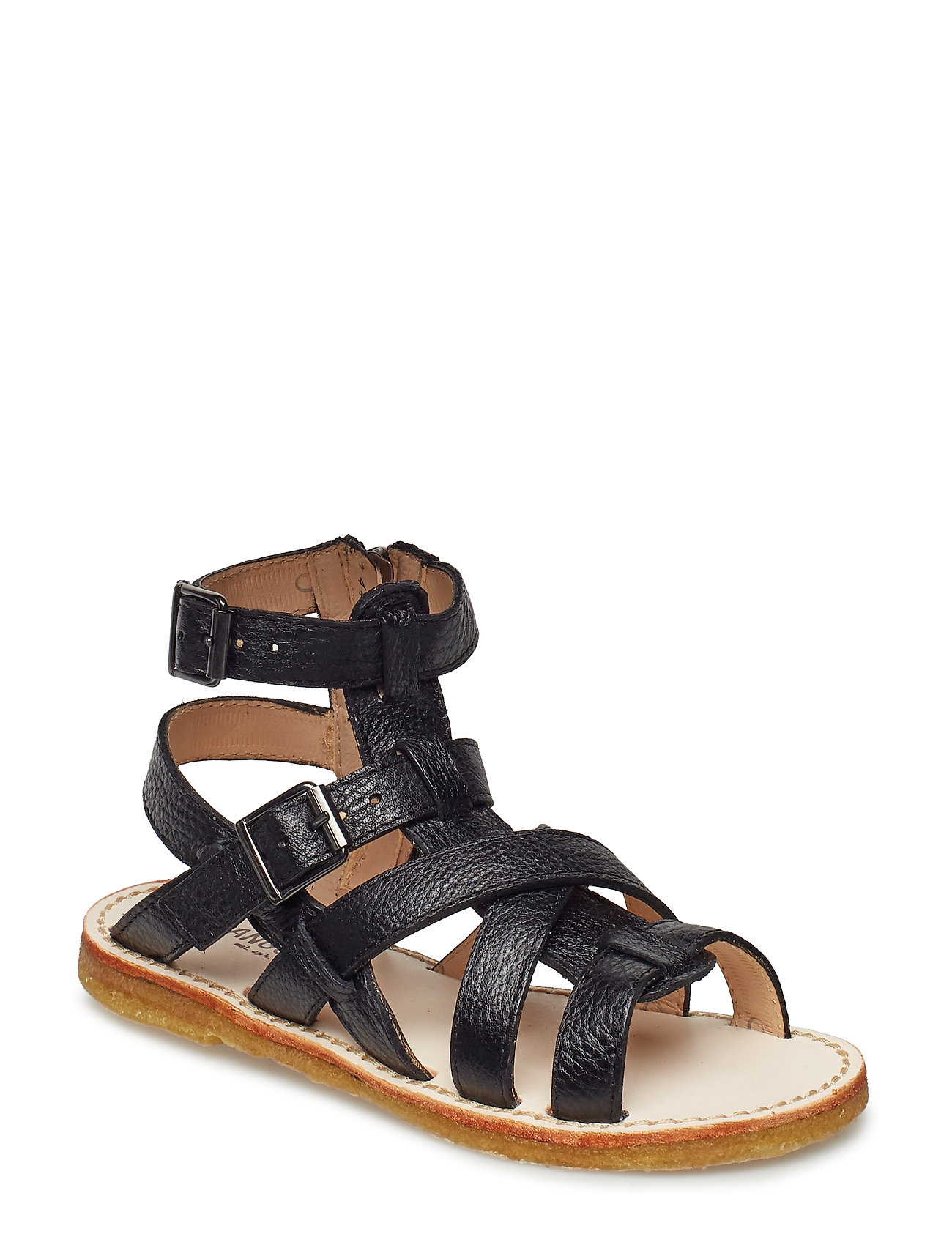 Sandal W Zipper Sandalen Zwart Angulus angulus kopen in de aanbieding Sandal W Zipper Sandalen Zwart Angulus angulus kopen in de aanbieding