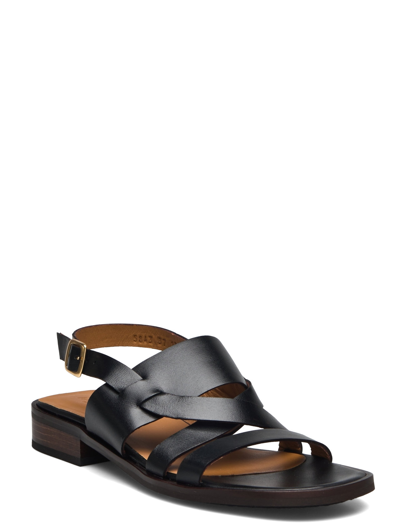 Sandals - Flat Shoes Sandals Flat Sandals Black ANGULUS