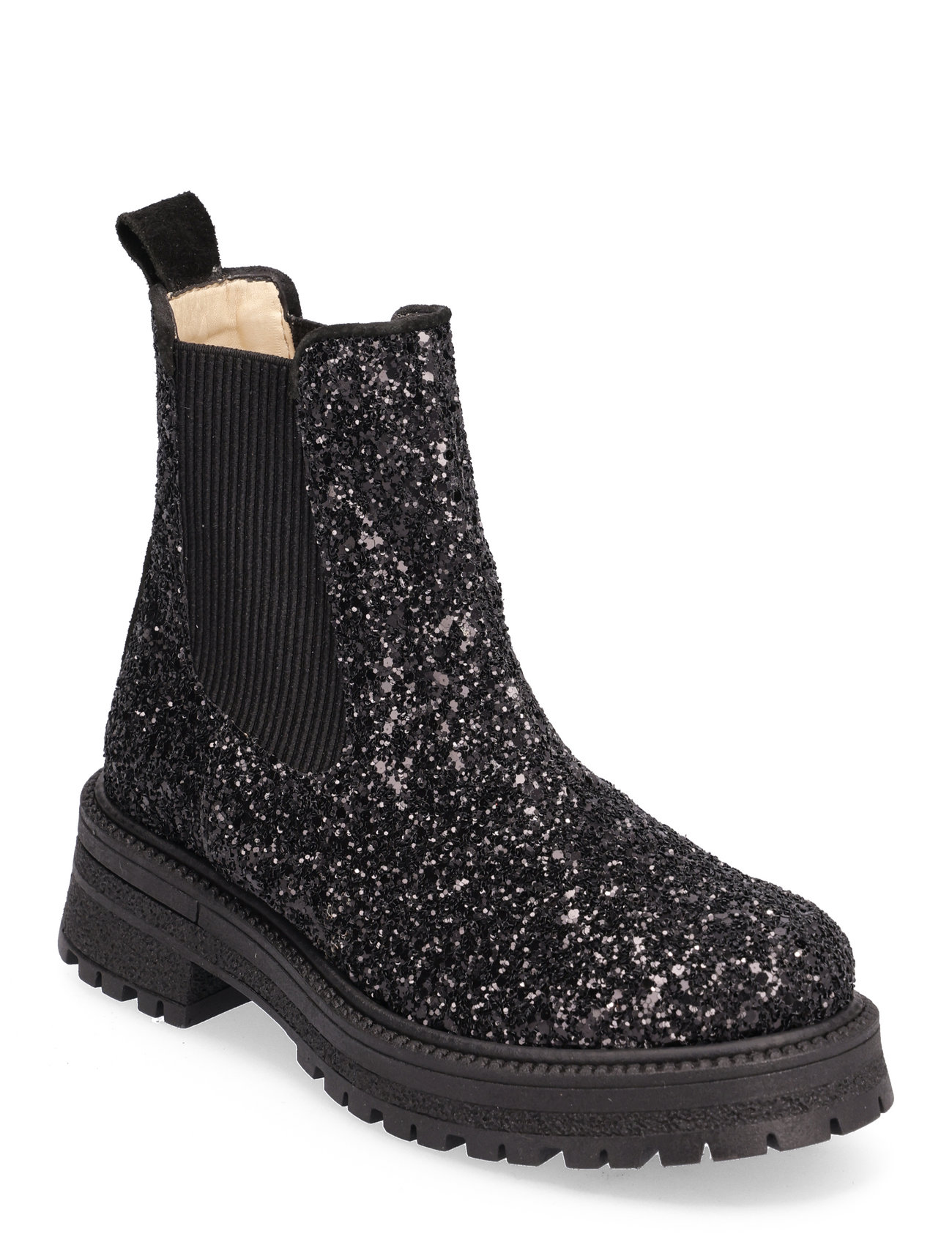 Booties - Flat - With Elastic Boots Støvler Black ANGULUS