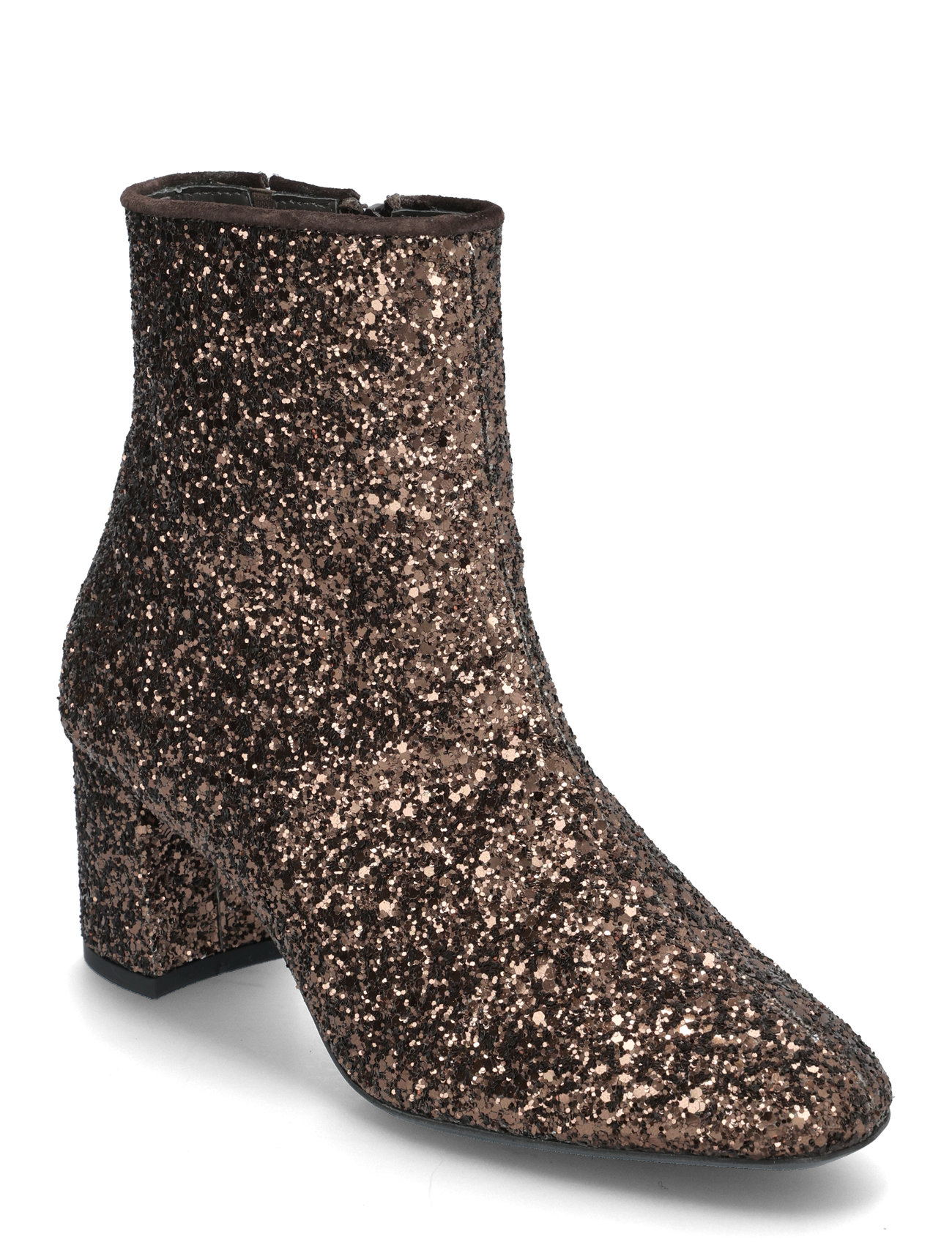 ANGULUS Bootie - Block Heel - With Zippe Braun - 40x27.20 - Damen