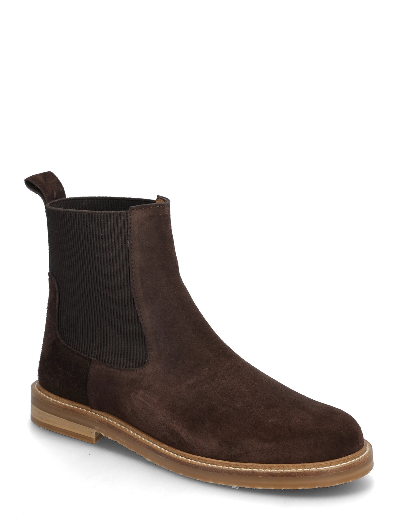 ANGULUS Booties - Flat - With Elastic, 37.5, Brown, Ankelstøvler > Ankelstøvler Med Flad Hæl, Dame