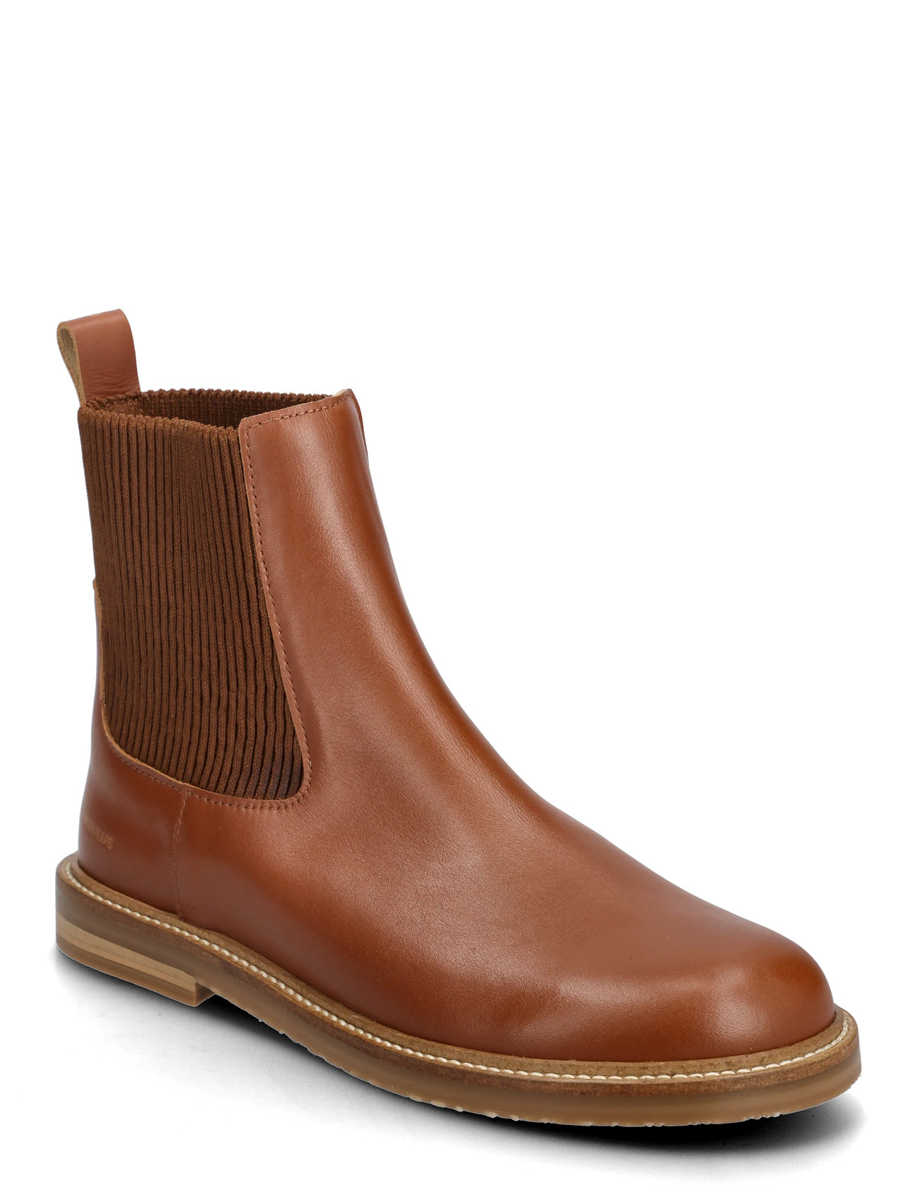 ANGULUS Booties - Flat - With Elastic, 37, Brown, Ankelstøvler > Ankelstøvler Med Flad Hæl, Dame