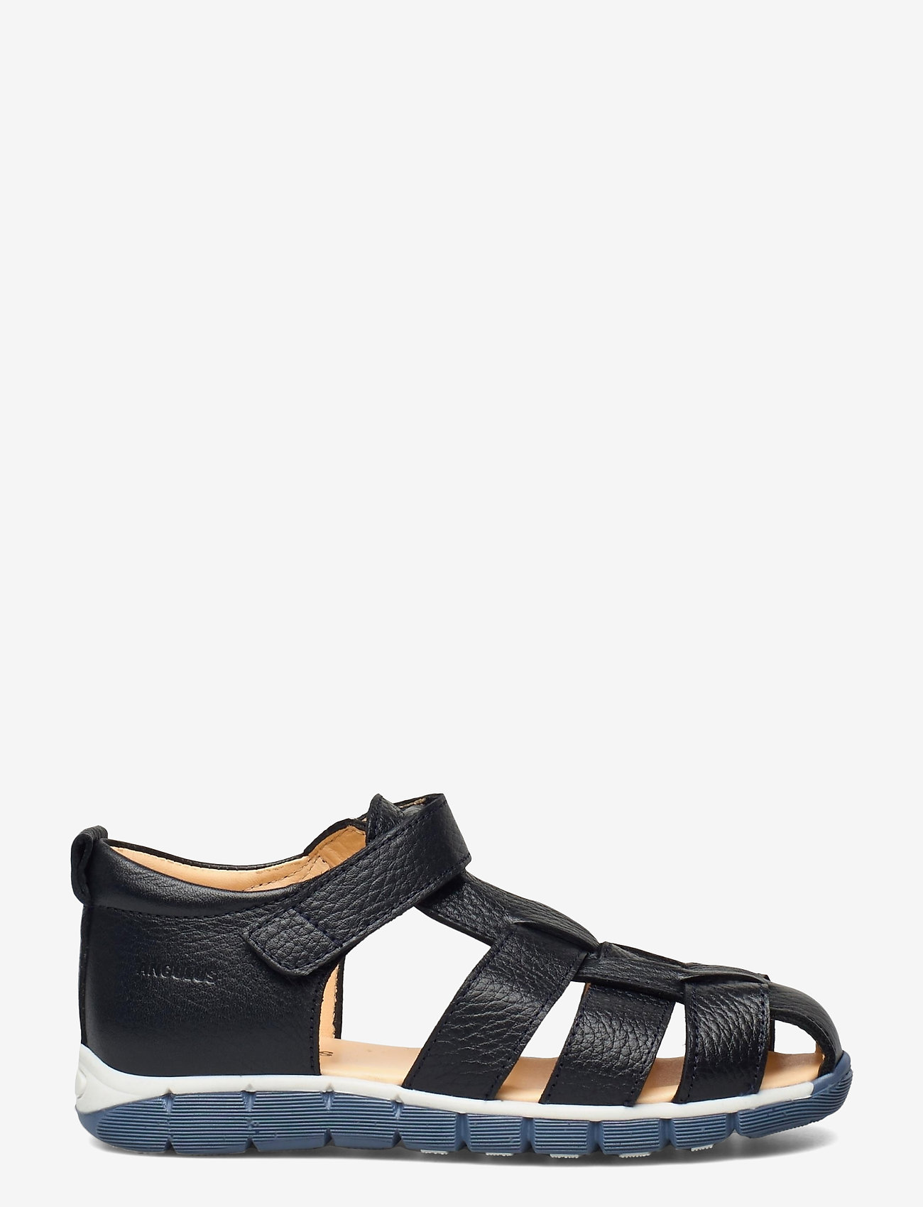 navy closed toe sandals