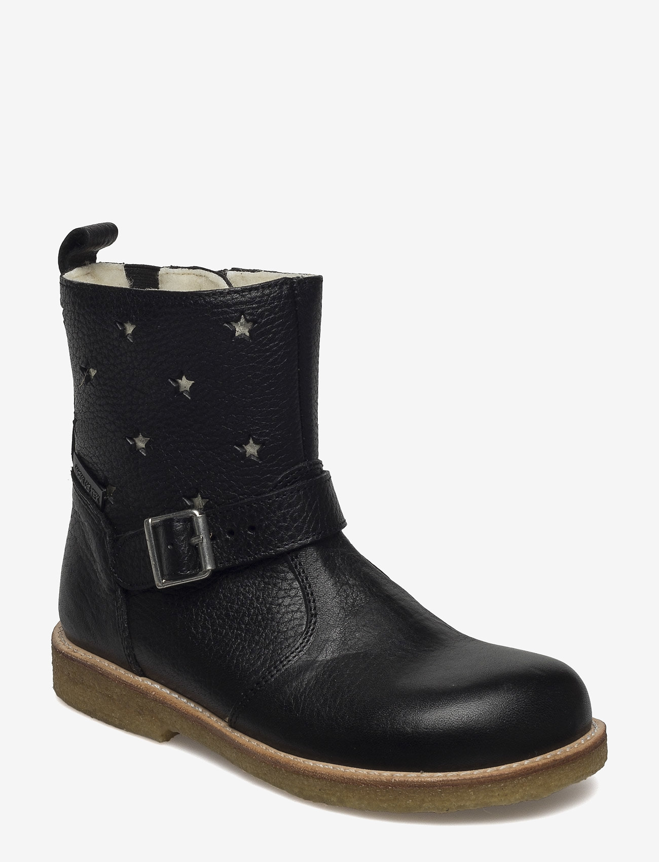 ANGULUS - Boots - flat - with zipper - saappaat - 2504/1325/1604/001 black/champ - 0