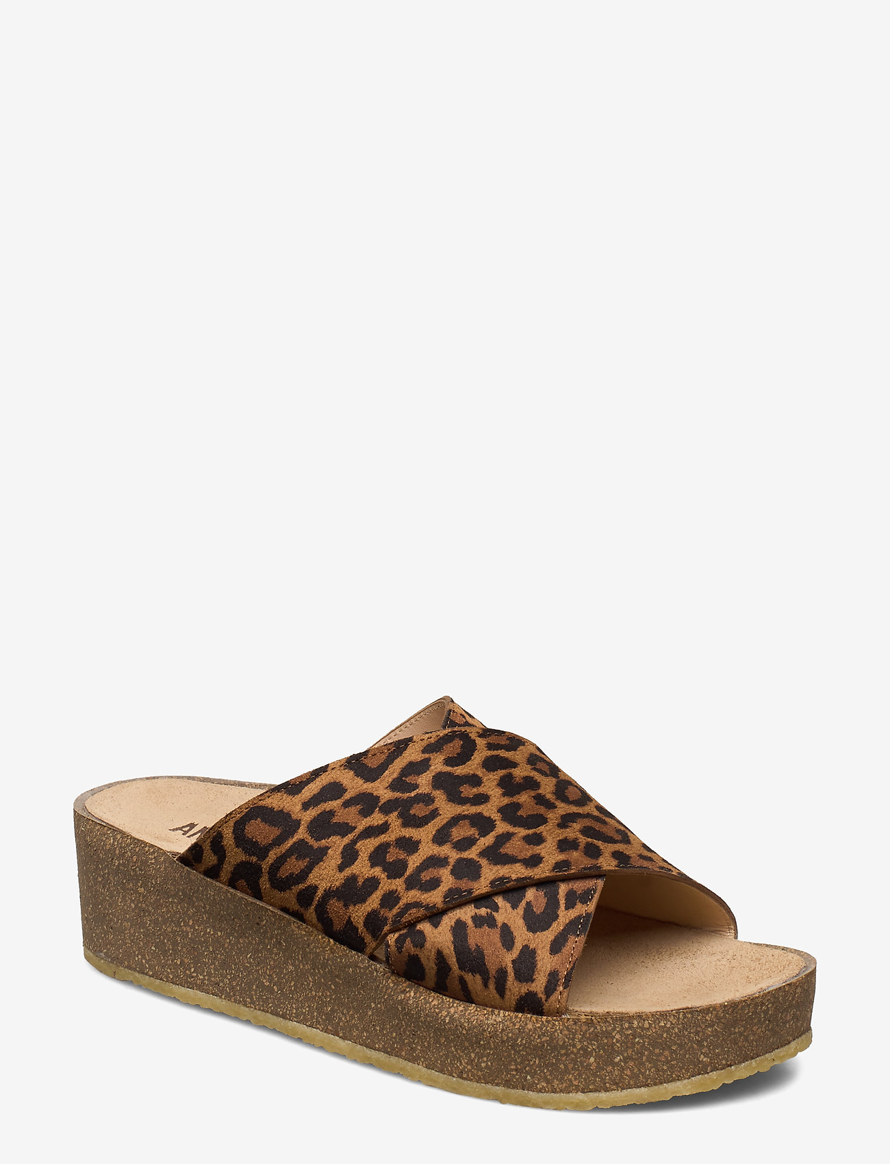 open toe leopard flats